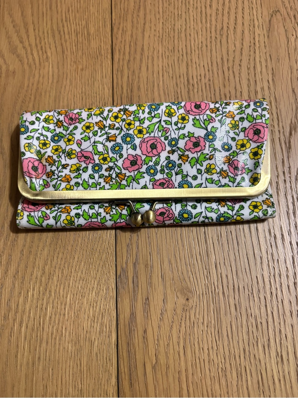 Liberty of London Floral Kiss-Lock Wallet in Pink, Yellow & Green